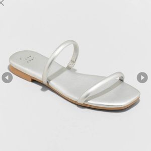 Silver metallic sandals from Target!